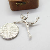 Sterling Silver Dancing Ballerina Charm Pendant Vintage c1970
