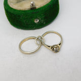 Sterling Silver Wedding & Engagement Ring Charm Pendant Vintage c1970
