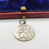 Sterling Silver St Christopher Travel Charm Pendant Vintage c1970