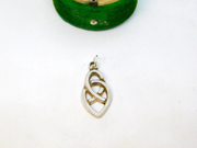 Sterling Silver Celtic Knot Style Charm Pendant Vintage c1970