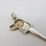 Sterling Silver Dog Form Spoon Pendant Vintage c1980s
