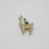 Sterling Silver Turquoise Set Llama Travel Souvenir Pendant Modern c1990s