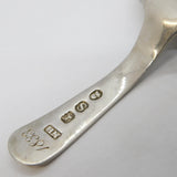George III Sterling Silver Shell Bowl Tea Caddy Spoon Antique 1813 London