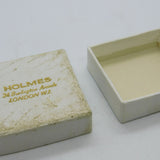 White Card Holmes, 24 Burlington Arcade London Jewellery Pendant Box Antique
