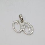 Sterling Silver Diamond Set '60' Birthday Age Charm Pendant Modern c2000s