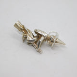 Sterling Silver Witch Flying On Broomstick Charm Pendant Vintage c1970