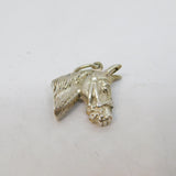 Sterling Silver Horse Head With Bridle Charm Pendant Vintage c1970