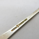 Norwegian Sterling Silver & Purple Enamel Demitasse Spoon Antique c1940s