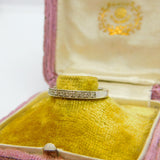 9ct White Gold & Diamond Set Half Eternity Ring Vintage c1990 London