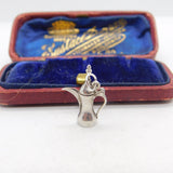 Sterling Silver Eastern Wine Jug Charm Pendant Vintage c1970