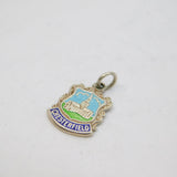 Sterling Silver Chesterfield Enamel Shield Souvenir Charm Pendant Vintage c1970