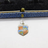 Sterling Silver and Coloured Enamel Travel Shield 'Mallorca' Charm Vintage c1970