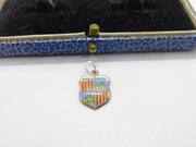 Sterling Silver and Coloured Enamel Travel Shield 'Mallorca' Charm Vintage c1970
