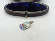 Sterling Silver St Annes On The Sea Traveller Shield Charm Pendant Vintage c1970