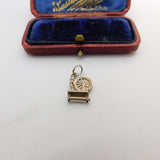 Sterling Silver Spinning Wheel Charm Pendant Vintage c1970