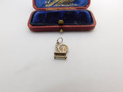 Sterling Silver Spinning Wheel Charm Pendant Vintage c1970