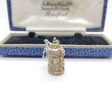 Sterling Silver Lidded Stein Tankard Charm Pendant Vintage c1970
