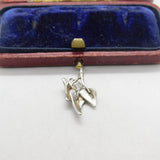 Sterling Silver Leafy Branch Charm Pendant Vintage c1970