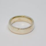 Sterling Silver Thick Wedding Band Ring Vintage c1970 Size P