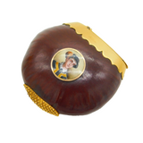 Victorian 15ct Gold & Tudor Noble Enamel Mounted Nut Vesta Case Antique 1880s