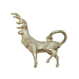 Sterling Silver Stag Deer Charm Pendant Vintage c1970