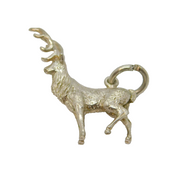 Sterling Silver Stag Deer Charm Pendant Vintage c1970