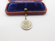 Sterling Silver St Christopher Charm Pendant Vintage c1970