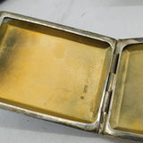 Boxed Set of Sterling Silver & Guilloche Enamel Cases Antique Birmingham