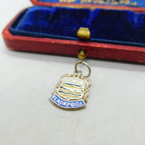 Sterling Silver and Coloured Enamel Travel Shield Blackpool Charm Vintage c1970