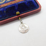 Sterling Silver St Christopher Travel Charm Pendant Vintage c1970