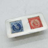 Victorian Sterling Silver Double Postage Stamp Box Antique 1900 Birmingham