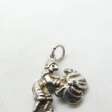 Sterling Silver Matador Bull Fighter Style Charm Pendant Vintage c1970