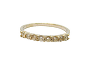 Sterling Silver 8 Spinel Set Half Eternity Band Ring Vintage c1970 Size V