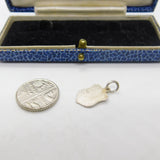 Sterling Silver Maltese Shield Crest Charm Pendant Vintage c1970