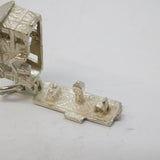 Sterling Silver Opening Cottage with Clock Charm Pendant Vintage c1970