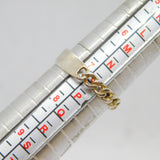 Sterling Silver Flat Curb Style Identity Band Ring Vintage 1977 Size O
