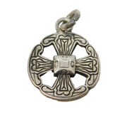 Sterling Silver Celtic Cross Charm Pendant Vintage c1970
