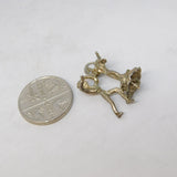 Sterling Silver Spanish Flamenco Dancers Charm Pendant Vintage c1970