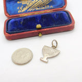 Sterling Silver and Jewelled Chalice Charm Pendant Vintage c1970