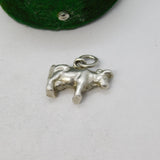 Sterling Silver Cow Charm Pendant Vintage c1970
