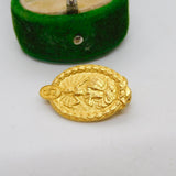 Sterling Silver Gilt Classical Form Brooch Pin Antique 1921 London Art Deco