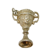 Sterling Silver Patterned Trophy Cup Charm Pendant Vintage c1970