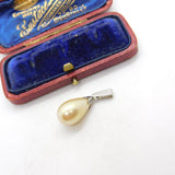 Sterling Silver Pearl Drop Charm Pendant Vintage c1970