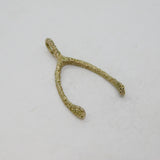 Sterling Silver Planished Wishbone Form Studio Pendant Modern c1990s