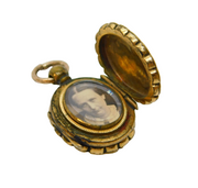 Victorian 9ct Gold Back & Front Double Sided Sweetheart Locket Antique c1860s