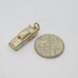 Sterling Silver Saloon Car Charm Pendant Vintage c1970