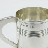 George III Sterling Silver Lined Pattern Christening Mug Antique 1797 London