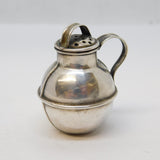 Victorian Sterling Silver Novelty Guernsey Can Pepper Shaker Antique Birmingham