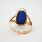 Victorian 9ct Rose Gold Wedgwood Cameo Dress Ring Antique c1850s