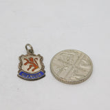 Sterling Silver Enamel Glencoe Shield Souvenir Charm Pendant Vintage c1970s WB's
